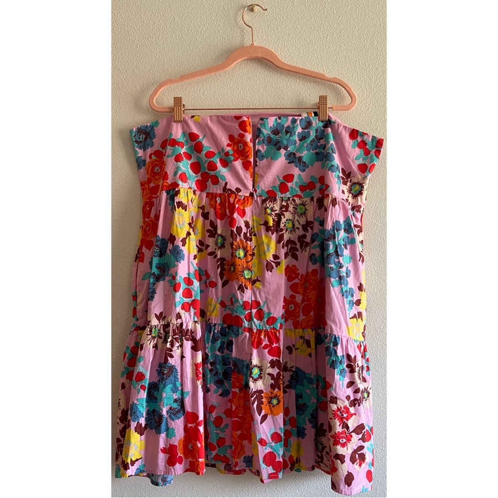 Anthropologie Peter Som Flouncy Floral Mini Dress Like New SZ XL - Picture 7 of 16